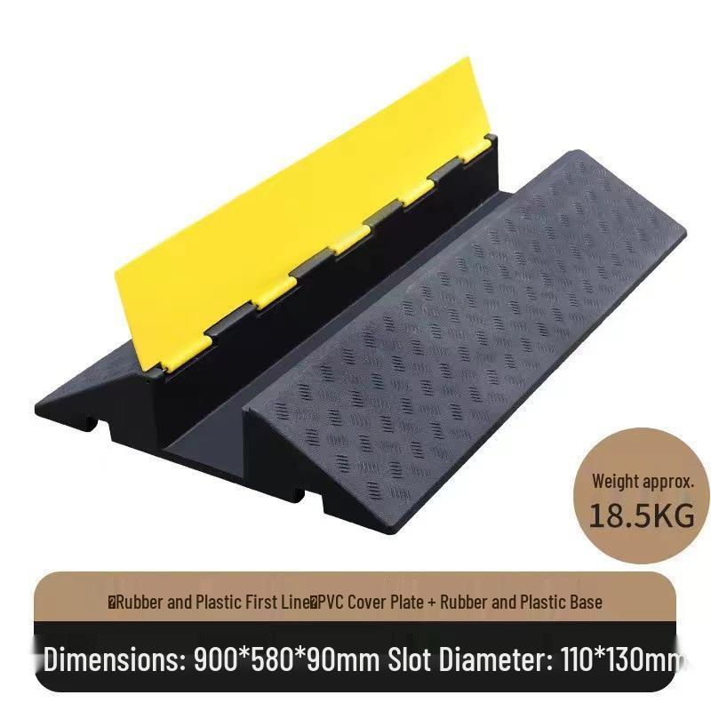 Rubber & Plastic Cable Trunking Speed Bump: Anti-Crush Plate for Ground Wire Protection - Indoor/Outdoor Cable Channel
