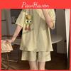 Pajamas Short Women Sleeved Summer Cartoon Girl Student Round Neck Summer Outerwear