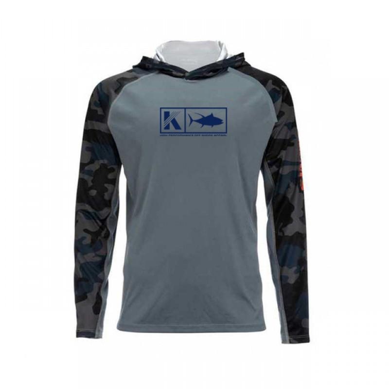 HUK Ice Silk Fishing Shirt Lightweight Breathable Quick Dry Long Sleeve Hooded Wear Anglers