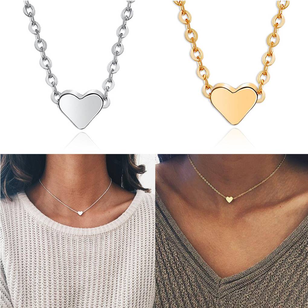 Herzanhänger Damen Mädchen Verstellbare Legierungskette Schmuck Geburtstagsgeschenk