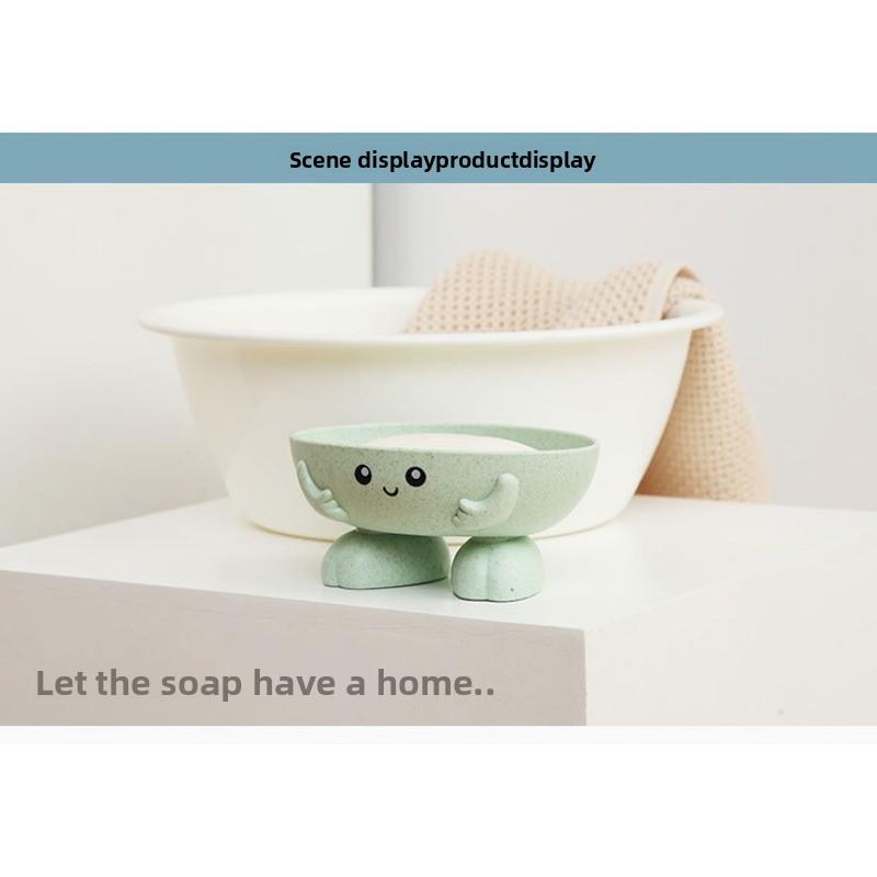 

Мультяшная креативная трехмерная мыльница для ванной из пшеничной соломы с дренажем бежевый