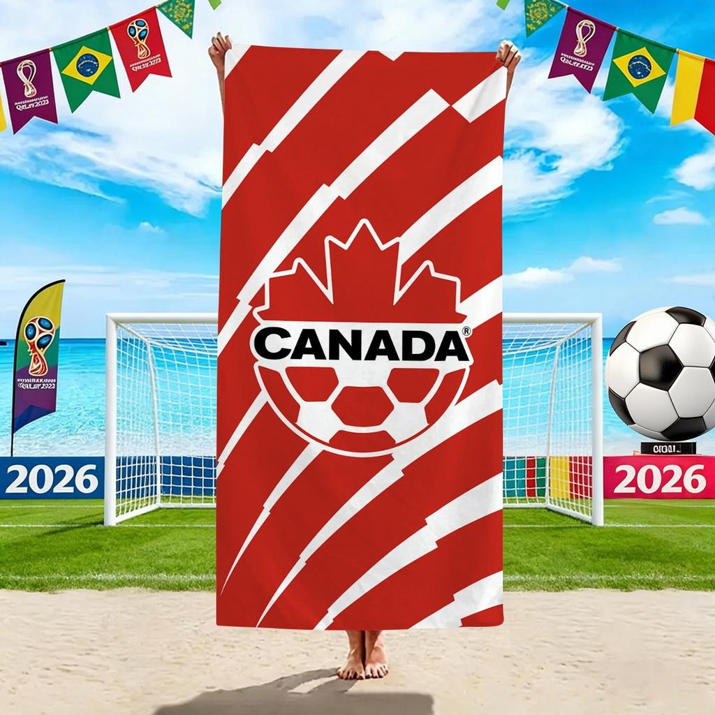 World Cup Beach Towels, Us-Canada-Mexico Football Team Microfiber Quick-Drying Absorbent Bath Towels, Sports Towels
