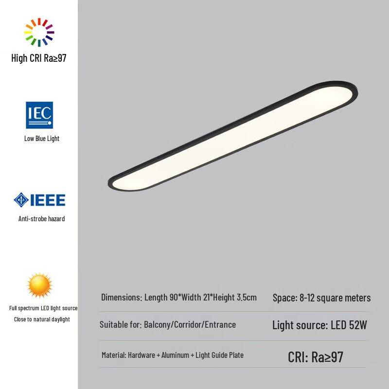 Linpan Ultra-Thin Long Strip LED Ceiling Light