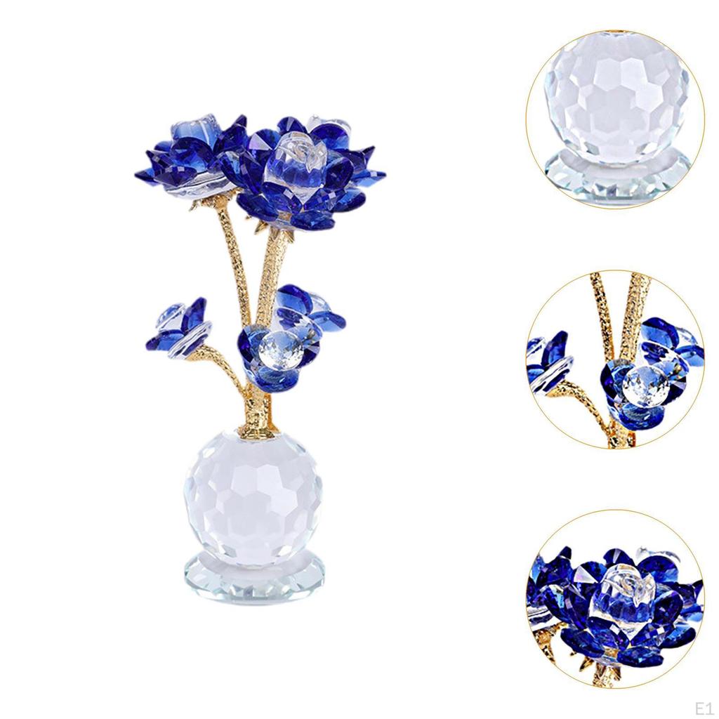 Lotus Flower Figurine Centerpiece Collection for Cabinet Shelves Living Room