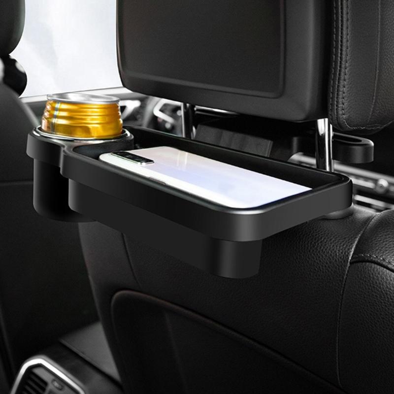 Multifunctional Headrest Table Drink Holder Car Dinner Plate Car Seats Tray Cup Holder Phone Stand Interior Accessory