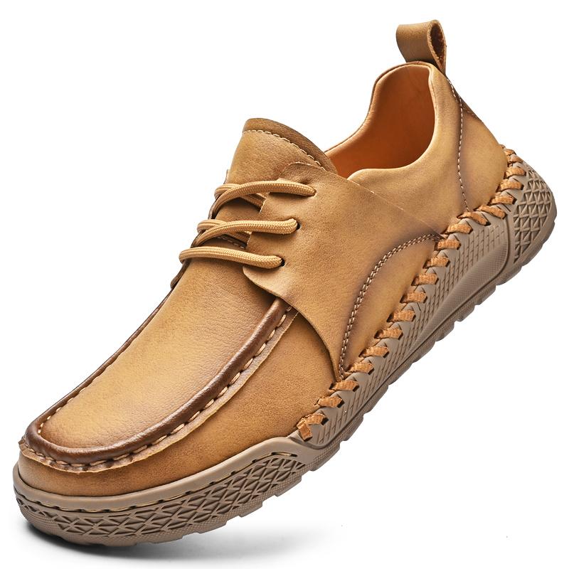 

Модный бренд Ручная строчка Повседневная кожаная обувь Мужская Уличная Легкая и Нескользящая Натуральная кожа Обувь для ходьбы и пешего туризма Удобные Лоферы для вождения 46 коричневый