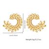 DIEYURO 316L Stainless Steel Love Pearl Round Square Fan Shaped Irregular Design Earrings Women New Trend Ear Jewelry Gift Party