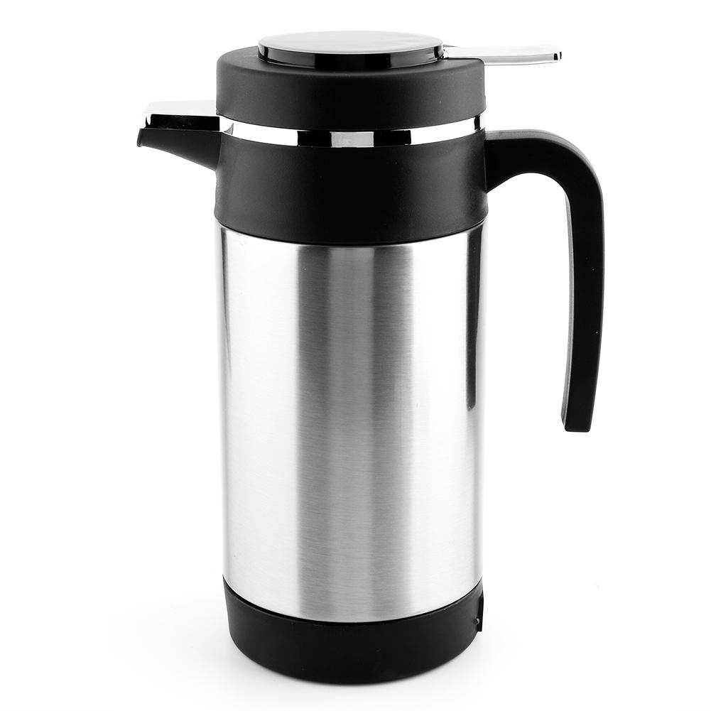 1000ML Rostfritt Stål Bil Elektrisk Vattenkokare Kaffe Te Termos Vattenvärmekopp 12V