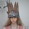Feather Headwear for African Drum Performances, Tribal Hair Accessories, and Photography Fashion Show Props