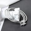 Three Lives Three Worlds Pure Silver Bracelet With Preserved Flower Box Romantic Qixi Gift For Her