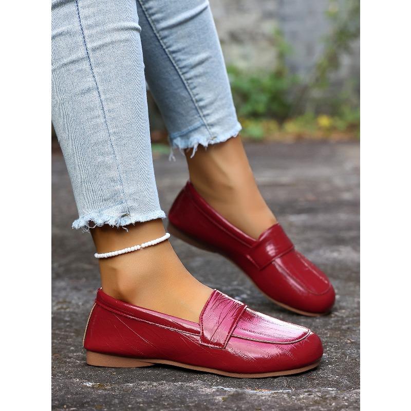 Soft-soled Single Shoes Women's 2025 Autumn New Flat Plus-size One-foot Lazy Beanie Shoes