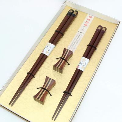 Lucky Charm Good Luck Kanazawa Owl Couple Chopsticks with Chopstick Rest Celebration Wedding Present Gift Set In Gift Box Wakasa-nuri