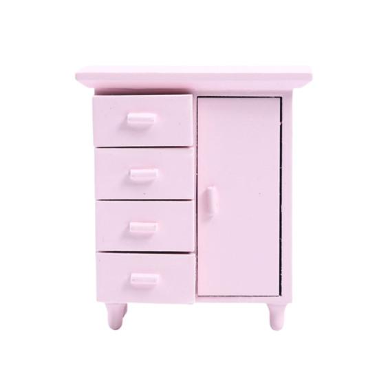 Dollhouse Cabinet Multiple Compartments Decoration Interesting Miniature Mini Drawer Model for