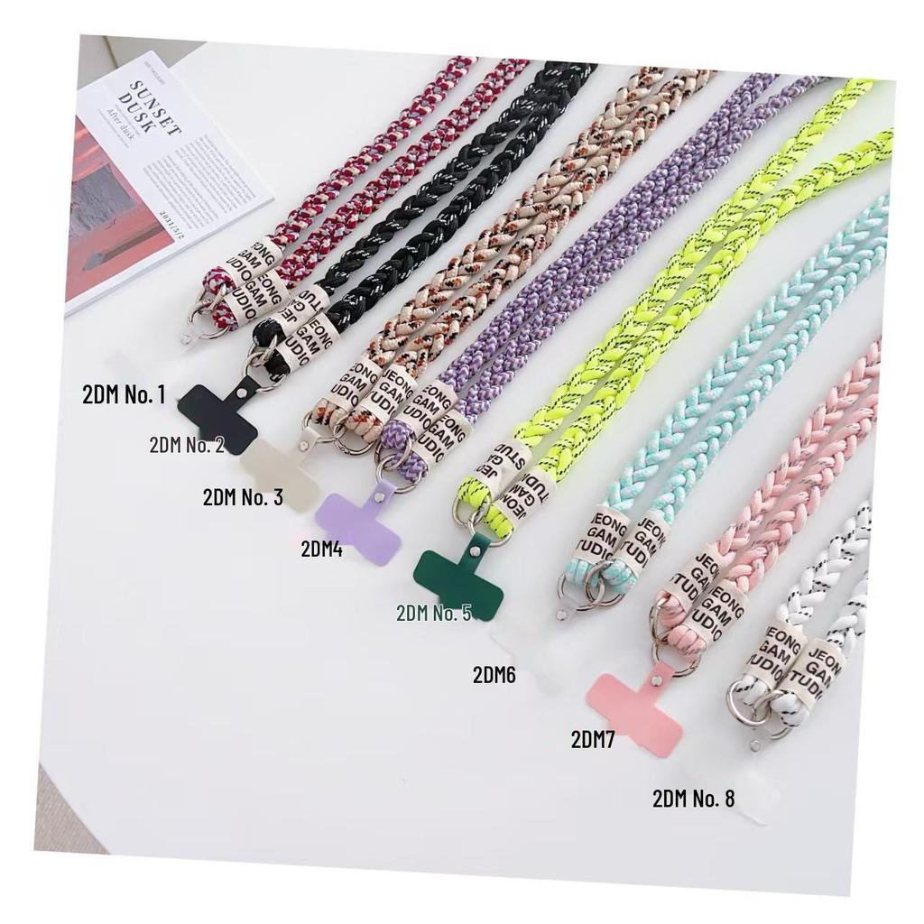 Colorful Crossbody Woven Phone Strap - Long Anti-Lost Lanyard & Bag Decoration