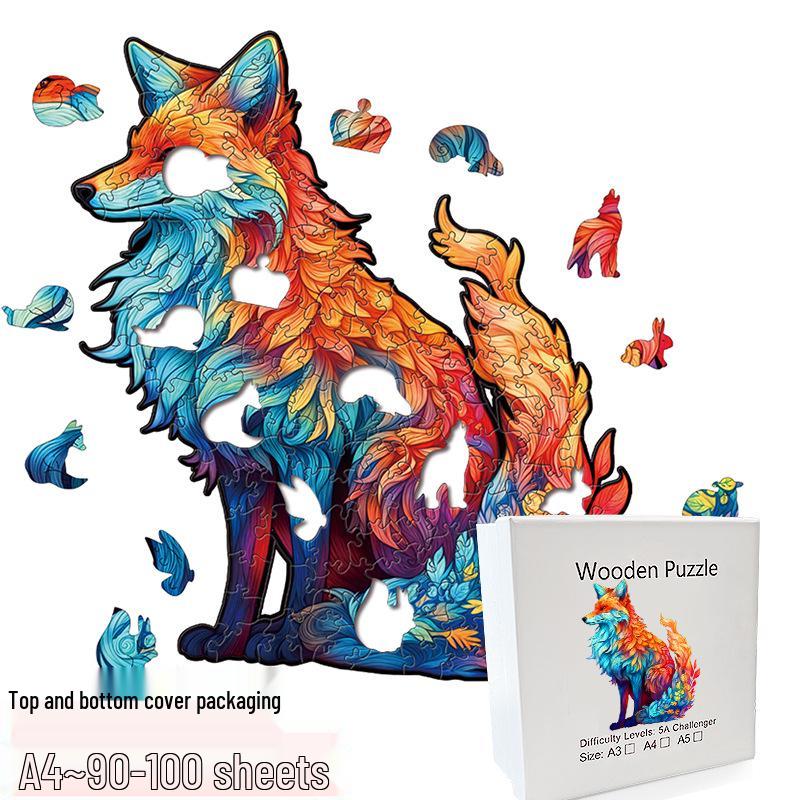 Irregular Animal Dog Penguin Wooden Puzzle in Stock