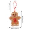 Gingerbread Man Ornaments for Christmas Tree Hanging Decor with Alphabet Letters Festive Holiday Home Decorations Gift