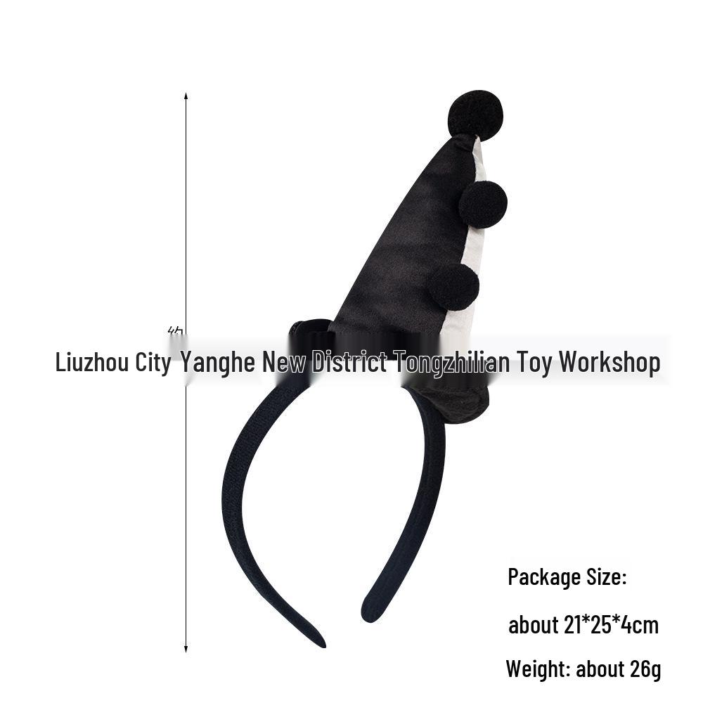 Halloweenová kreslená klaunská čelenka pro dospělé a děti - Párty doplněk pro převleky