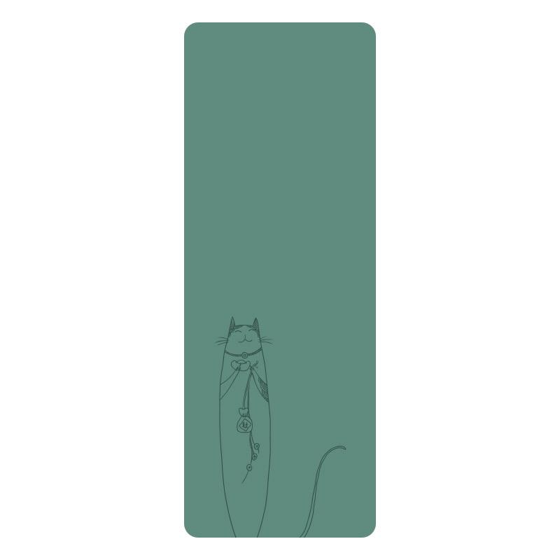 Premium Natural Rubber Yoga Mat - Non-slip, Sweat-absorbing, Extended, and Widened Plank Support.