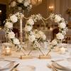 1 Ensemble/3 Ensembles de Bases de Couronne en Forme de Cœur Doré, Base en Bois avec Anneau Métallique, Centre de Table pour Mariages, Douches de Mariée, Anniversaires