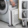 Wall-Mounted Dirty Clothes Basket Large-Capacity Folding Storage Basket Multi-Function Storage Basket Hollow Design Ventilation