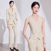 Women's High-End Pink Suit Set: 2025 Spring/Autumn Professional Vest for Management Workwear