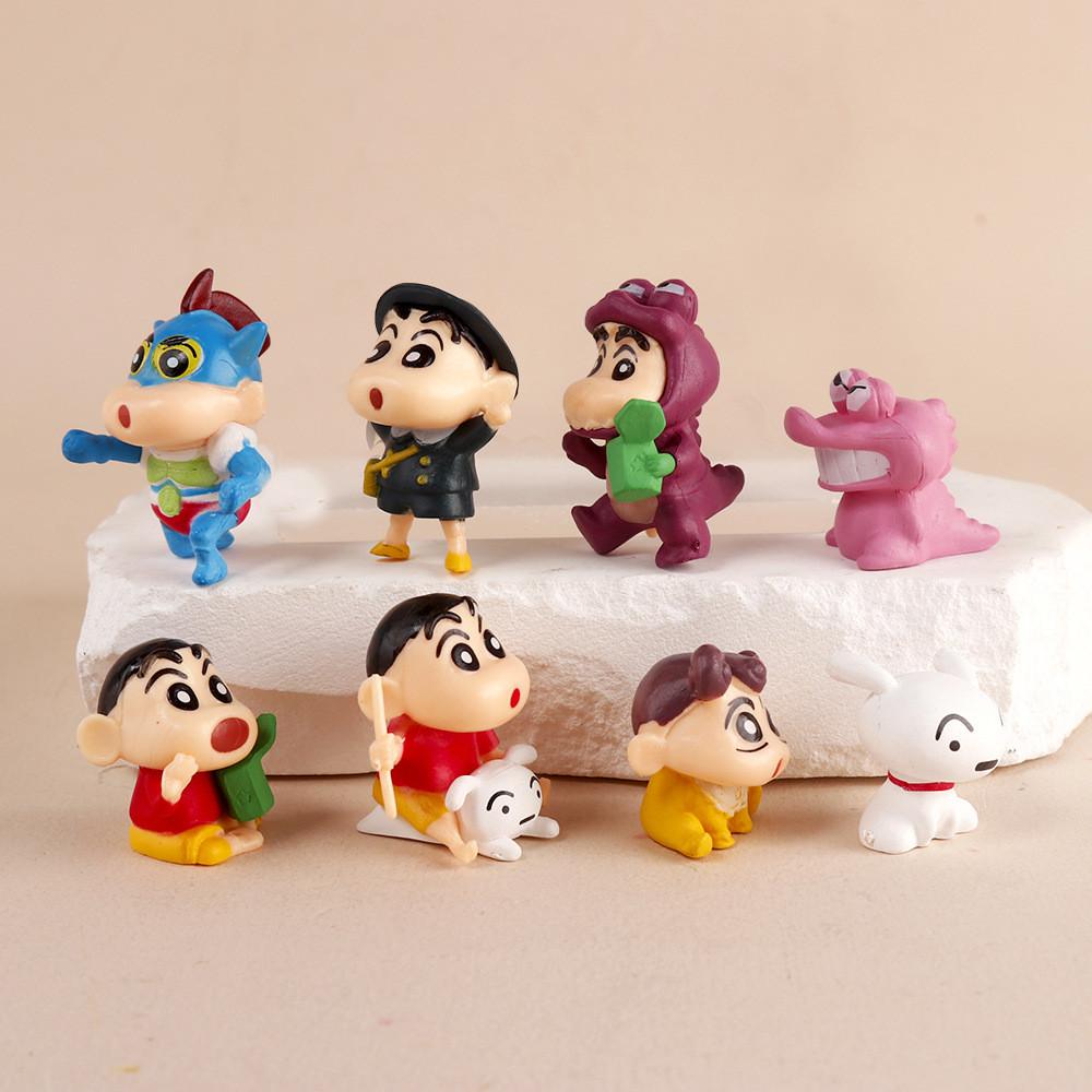 Crayon Shin Chan Character Miniature Figurine Set With Pvc For Desk Display And Collecting