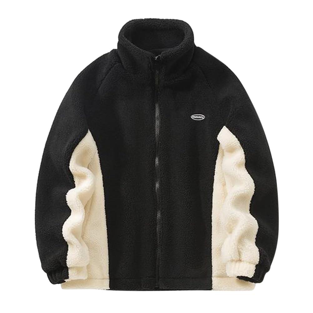 Unisex-Mantel aus Pellet-Fleece-Baumwolle mit dreilagigem Lamm-Baumwoll-Reißverschlussmantel