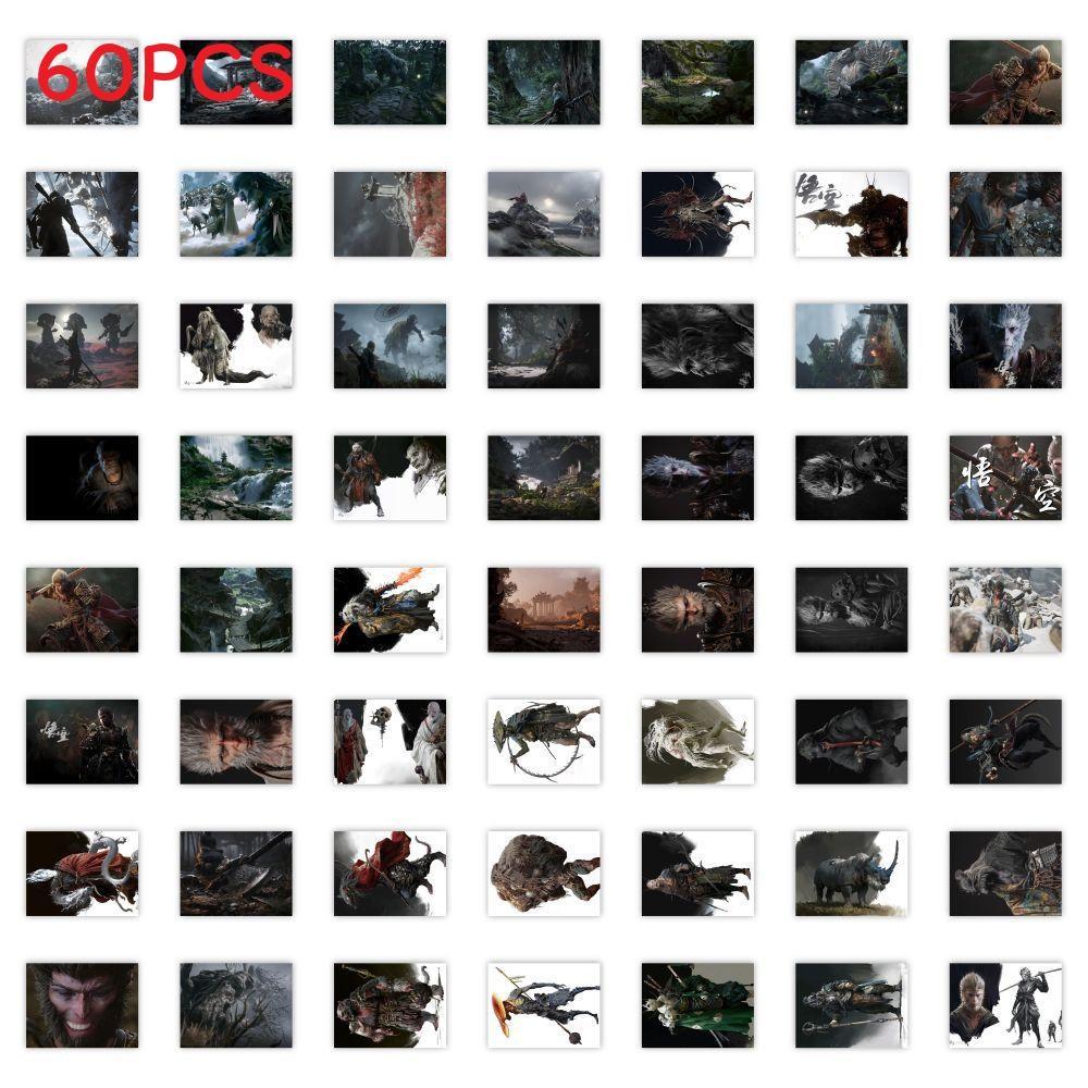 

Myth Black 60pcs Wukong Theme Sticker Set Phone Case Trunk Water Cup Decoration