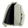 Men's Winter Stand Collar Cotton Coat - Loose, Solid Color, Thickened Plus Size, Two-Way Zipper Casual Jacket.