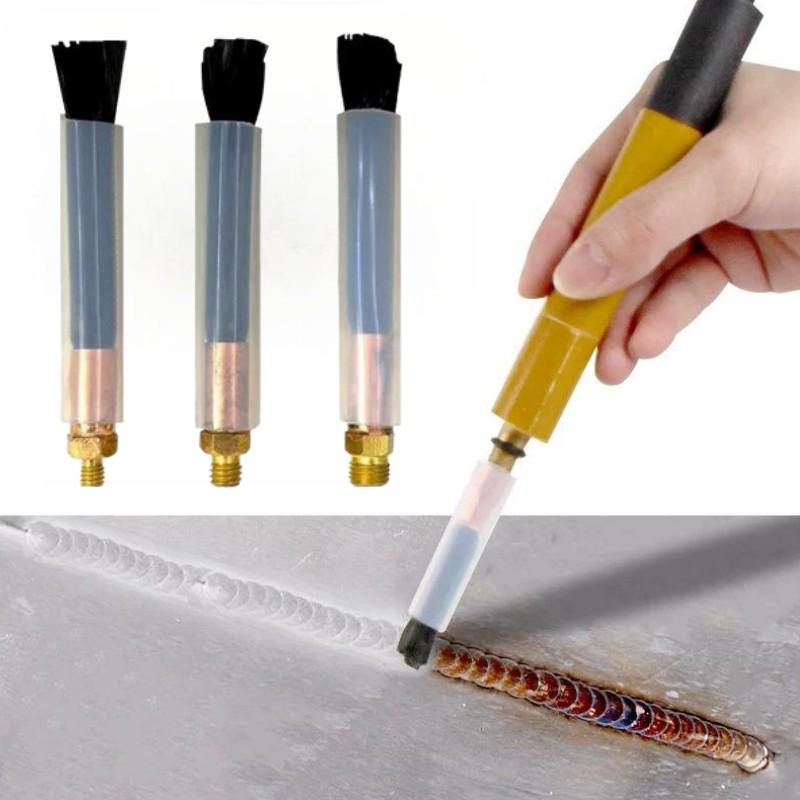3PCS 6mm/8mm/10mm Copper Head Weld Brushes Polishing Machine Welding Accessories For Weld Seam Bead Joint Cleaning