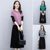 Women's 2 Piece Dress Set Pullover Hooded Drawstring Sweatshirts Midi Dress Lounge Sets Casual Fall Spring Outfits