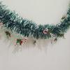 Christmas Dark Green White Edge Tinsel with Feather Strip and Madder Encryption