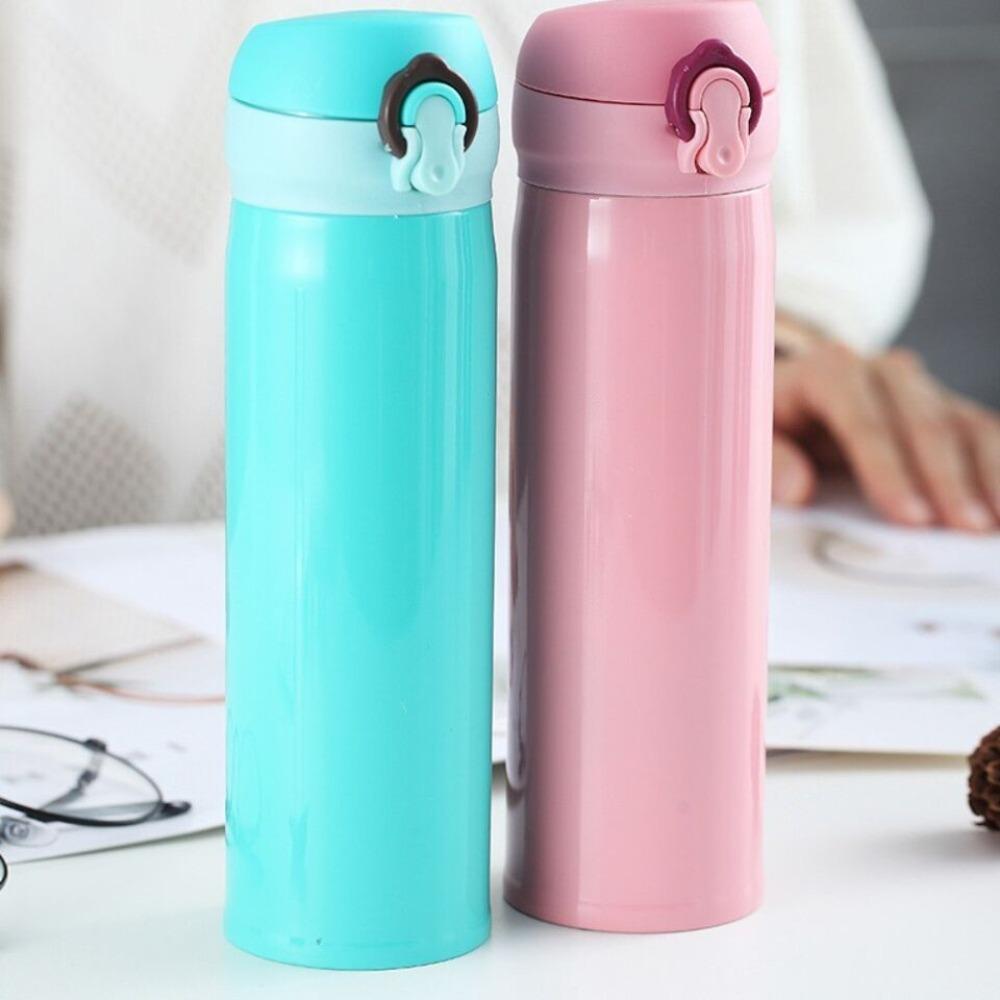 Bilayer Vacuum Insulated Cup 500ML Bouncing Cup Portable Water Cup