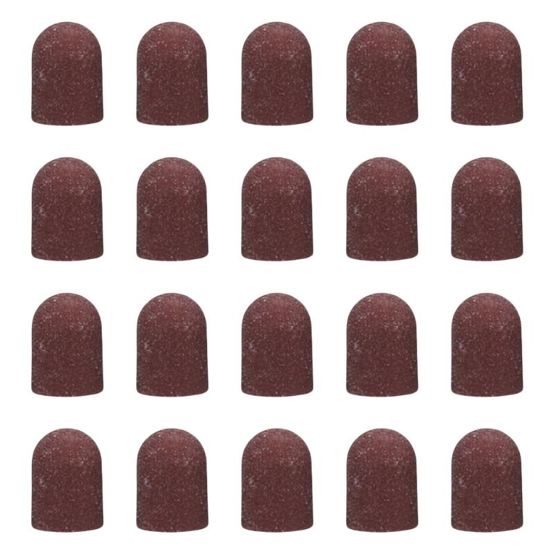 20 Pieces Practical 80-180 Grit Sanding Caps Great For Nail Cutters Suitable For Manicure Pedicure And Podiatry