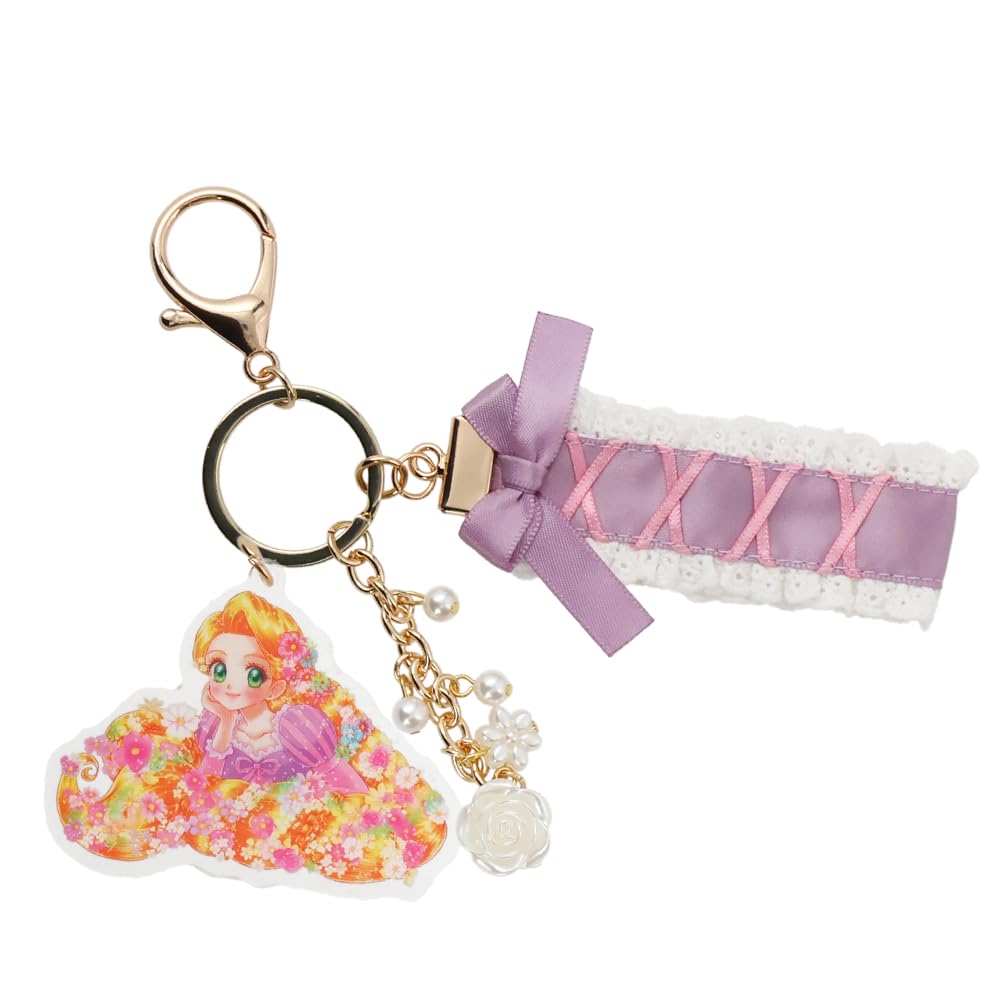 [Shobido] Коллекция арта Дисней Рапунцель Брелок-подвеска B Вырезанный брелок Дисней Брелок-брелок Shoko Nakagawa Shokotan Shobido