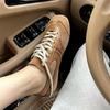 Fashion Comfortable European genuine leather high niche retro German training shoes women summer breathable flat sole sports board shoes