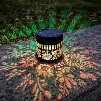 Solar Lights Outdoor Decorative Solar Powered Garden Lights with Intelligent Sensor Waterproof Metal