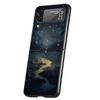 Fashion Starry Sky Stars Hard PC Phone Case For Samsung Galaxy Z Flip 7 6 5 4 Black Cover For Galaxy Z Flip 3 Foldable Funda Bag