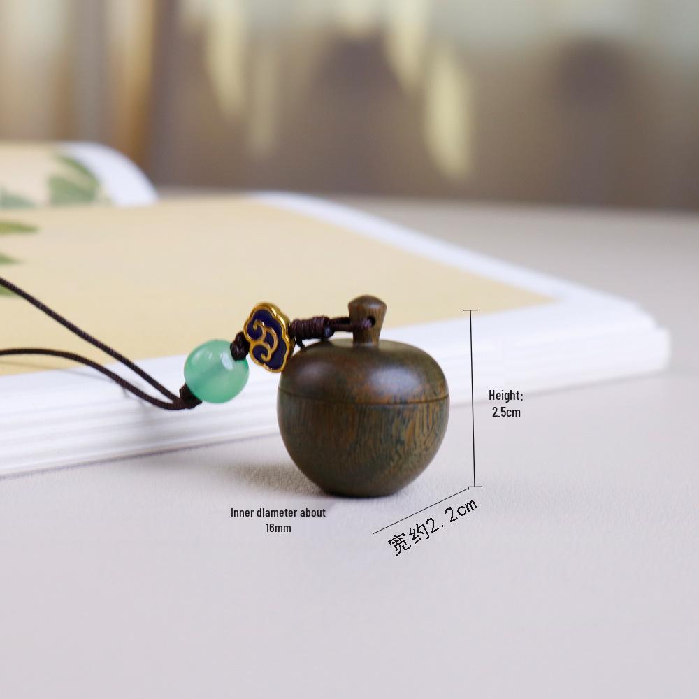 Aromatherapy Wooden Acorn Solid Perfume Balls with Glass Lotus Pod
