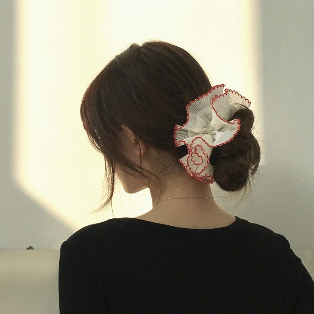 Lace Hair Scrunchies for Women Hair Elastic Hair Rings Aesthetic Hair Tie Hair Scrunchy Ponytail Hair Holder