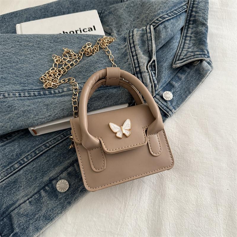 

Trendy Mini Pu Handbag Stylish Streetwear Square Bag In Black Silver Gold Khaki хакі