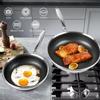 Stainless Steel Frying Pan Non Stick Frying Pan Honeycomb Skillet Kitchen Egg Steak Frying Pan Compatible with All Cooktops