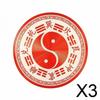 2 Pack Bagua Sign Plaque Door Amulet Featuring Five Components Symbol for Fortune Alloy Body