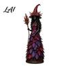 Statue Decorative per Caminetto da Interno Statuetta Strega Autunnale Halloween Statuetta da Tavolo Autunnale con Foglia Decorazione Spettrale per Feste Abito Stagionale Resina