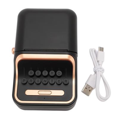 Retro Label Printer 1000mAh Battery Charging Thermal Portable Bluetooth 5.0 Inkless Label Printer