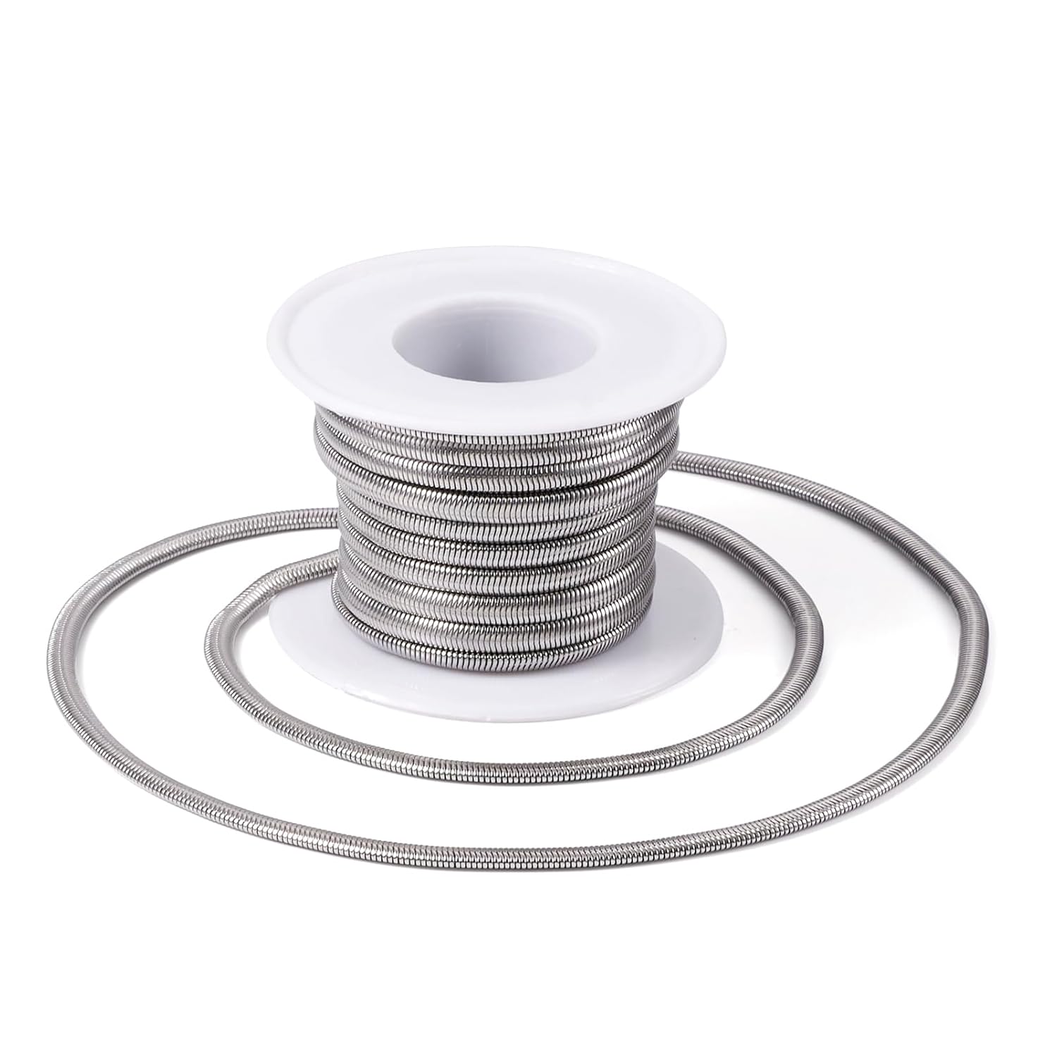 

KISSITTY 16,4 фута 304 Нержавеющая сталь Плоские змеевидные цепочки для изготовления ювелирных изделий 4 мм Паяные металлические DIY цепочки для браслетов и ожерелий для женщин, мужчин, взрослых