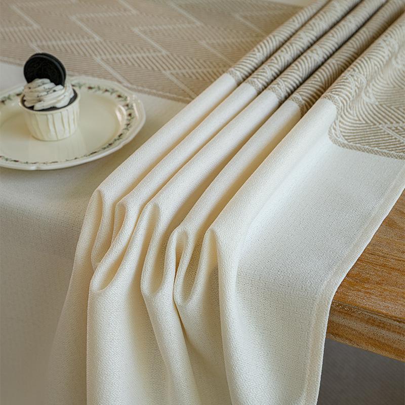Cotton And Linen Fabric Tablecloth High-End Coffee Table Cloth Simple Modern Dining Table Cloth Rectangular Tablecloth