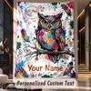 Colorful Mandala Patterns 2 Theme Wall Tapestry Customized With Name Text Personalized Hanging Tapestry For Bedroom Living Room Decor