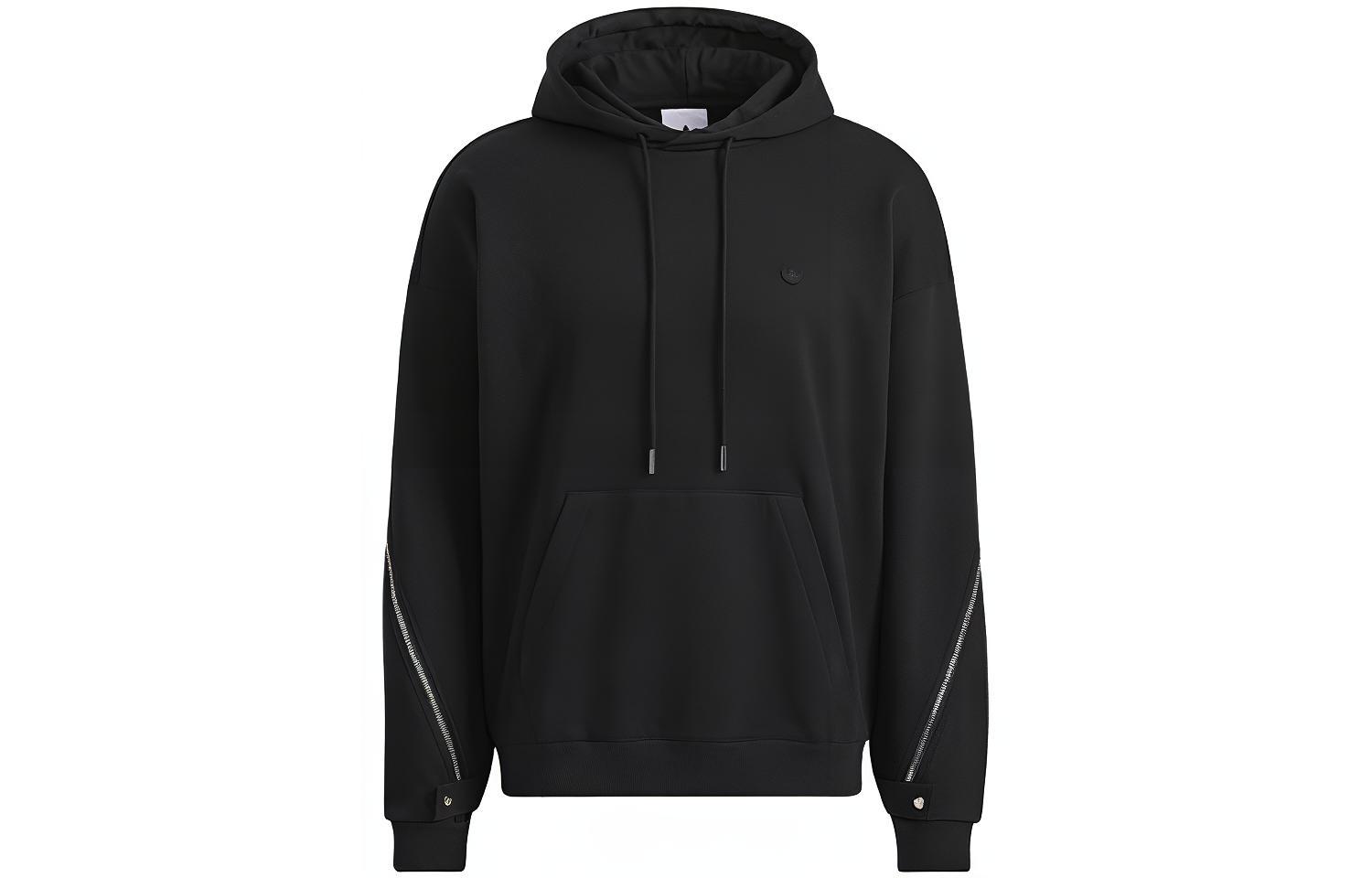 Adidas Sweatshirts Men s Black Hooded Moderate Regular HH9428 XXS