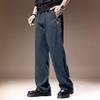 High-end drape Lyocell jeans men's autumn new loose straight American wide-leg casual pants men